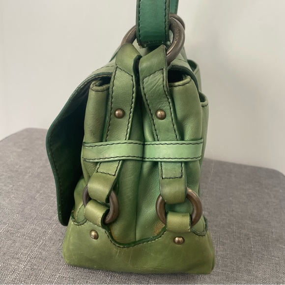 MARC JACOBS Vintage Y2K Green Turnlock Flap Satchel - Picture 4 of 14